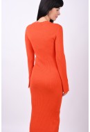 Dress Vero Moda Vmgold Rib Long O-Neck Poiciana